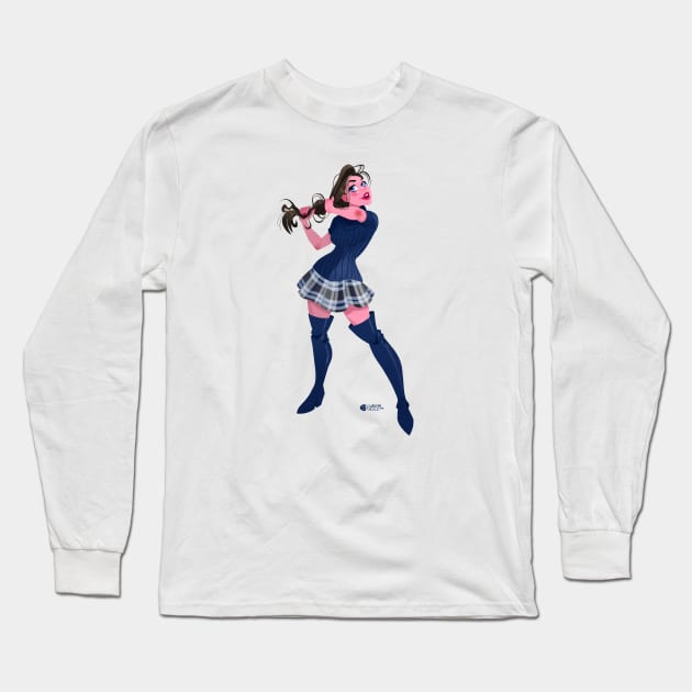 Hair pull Long Sleeve T-Shirt by cseguritanart